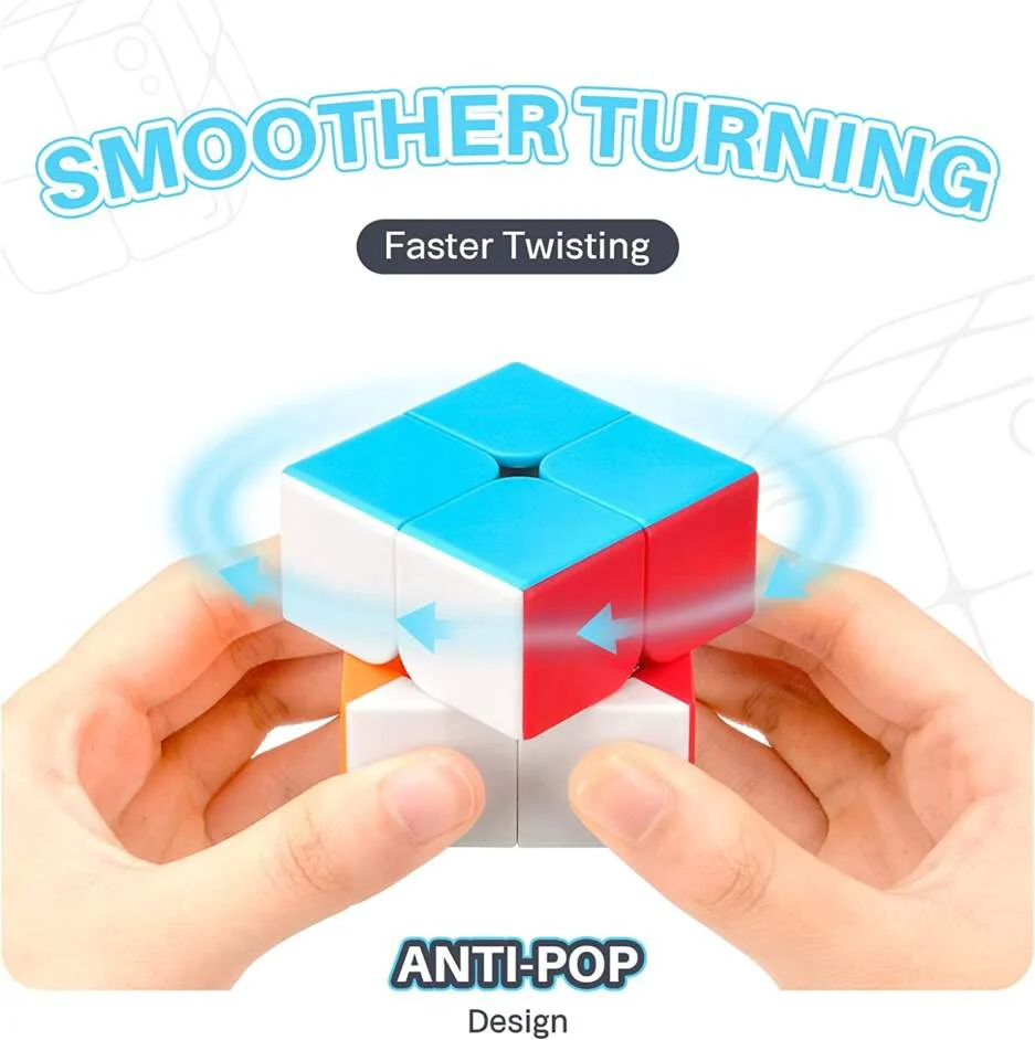 Cube Magique 2×2 Stickerless, Speed Cube 2x2x2 – Image 6